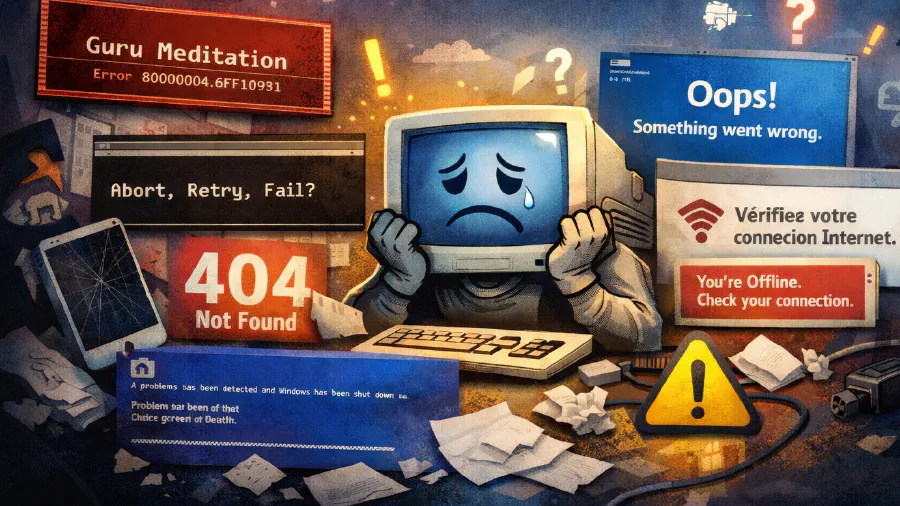 Image de couverture pour Échouer à échouer : la triste histoire des messages d'erreur